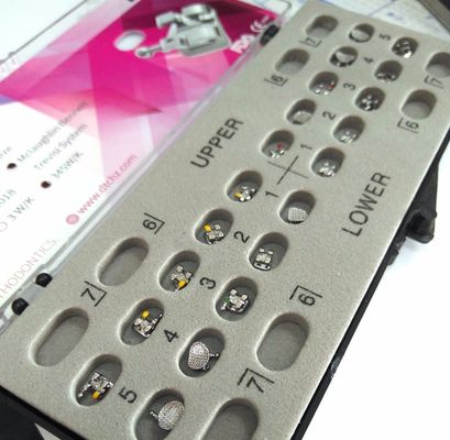 Mini/Standard 0.022''/0.018'' MIM Technology Brackets metálicos ortodônticos com base de malha