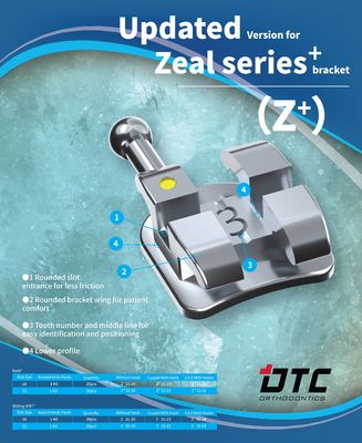3 anos de validade DTC Zeal Plus Série Dental Ortodôntica Bracket Brace Tecido Ortopédico