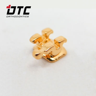 CE Certificado DTC Ortodontia Dental Roth MBT Golden Delicate Series Brackets com Ganchos