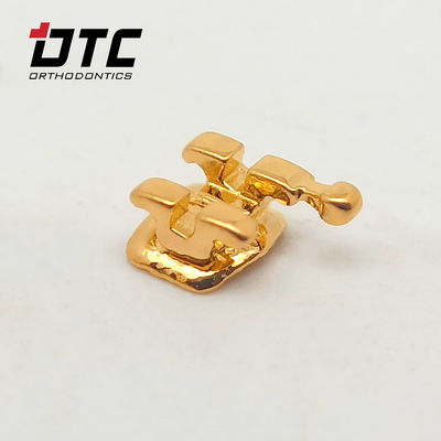 CE Certificado DTC Ortodontia Dental Roth MBT Golden Delicate Series Brackets com Ganchos