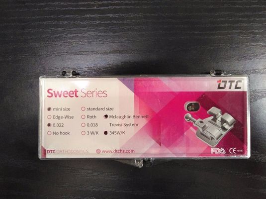 Mini/Standard 0.022''/0.018'' MIM Technology Brackets metálicos ortodônticos com base de malha