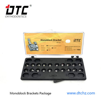 DTC Mim Monoblock Bracket Dental Laser Ortodôntico MBT Roth Metal Brace com 3W/Hook