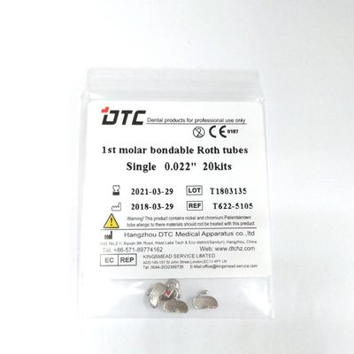 Tubo bucal de ortopedia de aço inoxidável com certificação DTC CE para cuidados ortodônticos