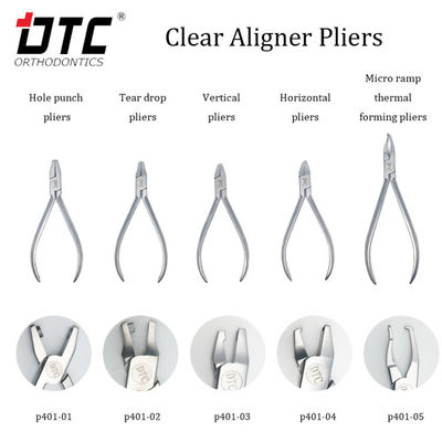 Aço inoxidável DTC Ortodontia Dentária Micro rampa térmica formando Clear Aligner pinças